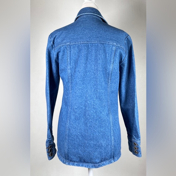 STEVE MADDEN Denim Jean Shirt Jacket 3/4 - Picture 5 of 14